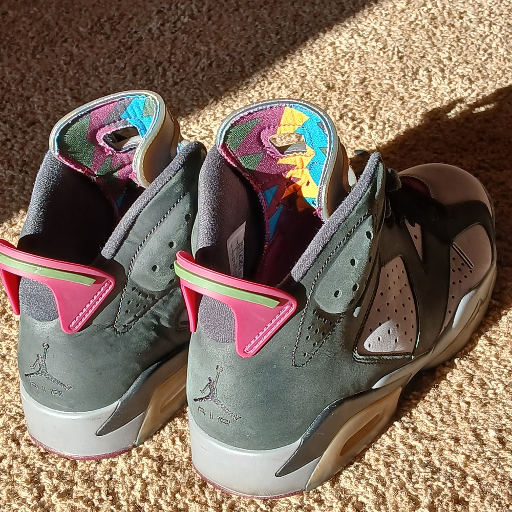 Jordan Mens Sneakers - Gray with Multicolor Accents